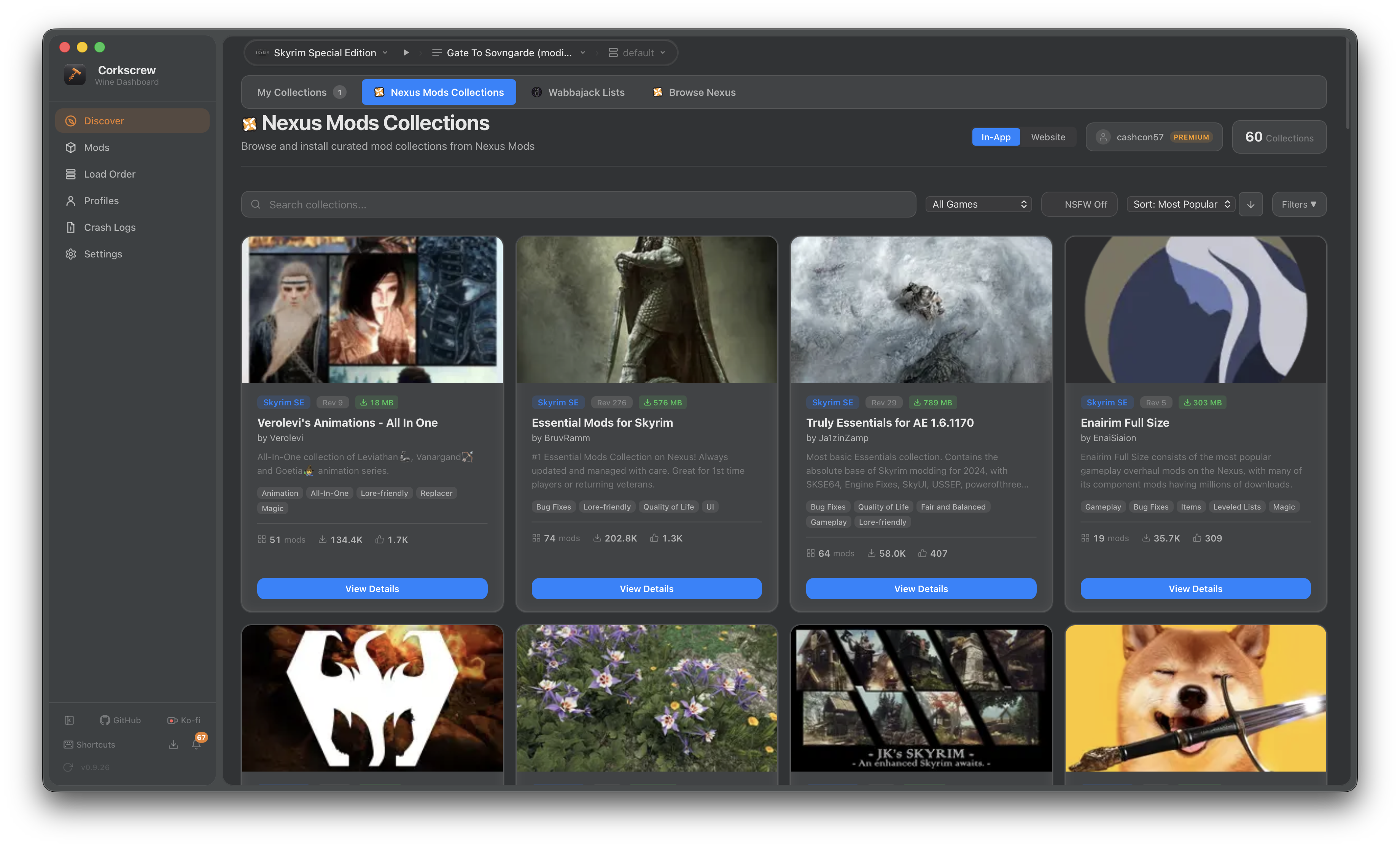 Corkscrew mod manager